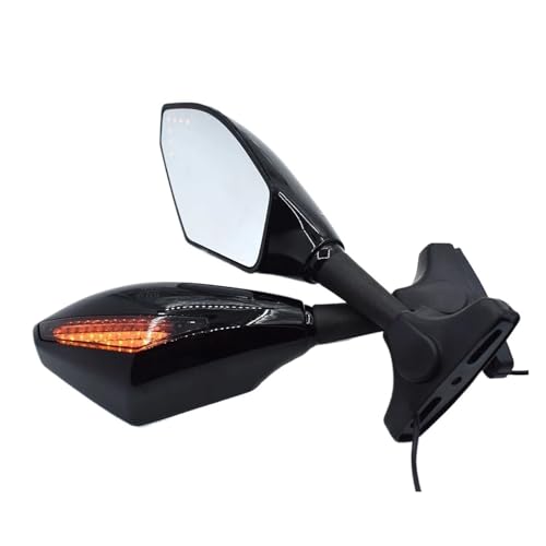 Rétroviseur moto universel LED pour BMW S1000RR K1200S R1200ST K1600 noir