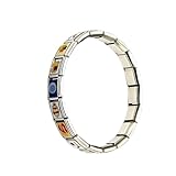 Italian Charm Bracelet, Italian Charm Stainless Steel Creative Elastic Bracelet for Anniversaries Gift fo DIY Module Jewelry Gifts