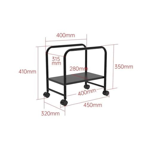Soporte para torre de computadora CPU, carrito móvil ajustable con 4 ruedas con freno, ajustable para la mayoría de cajas de PC para gamers miniatura 2