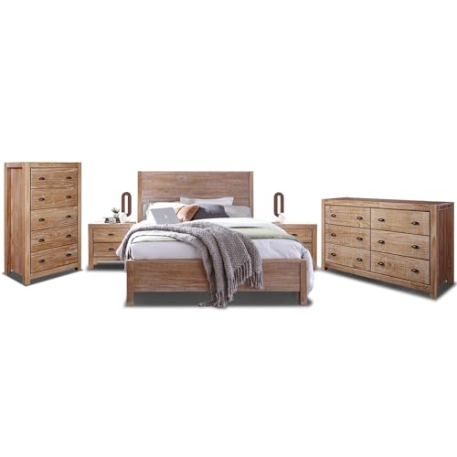 Grain Wood Furniture Montauk Solid Wood 5 Piece Bedroom Set