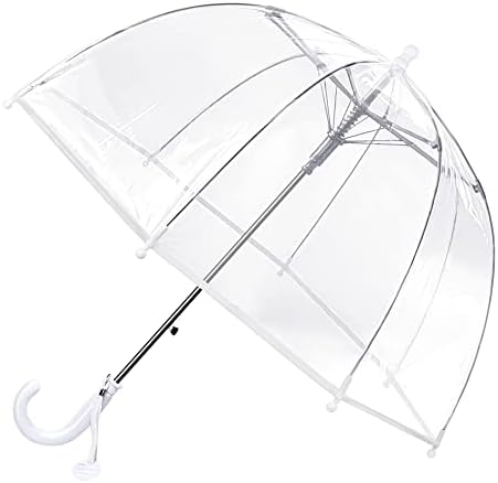 RONIARE Kids Clear Bubble Umbrellas for Rain Dome Windproof Umbrella for Kid Girls and Boys, Clear
