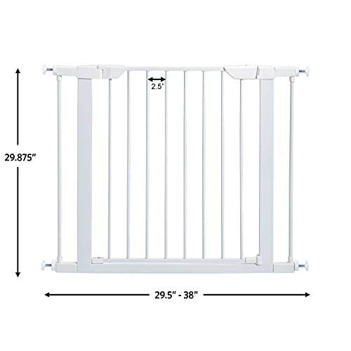 Midwest 29" High Walk-Thru Steel Pet Gate, 29" - 38" Wide In Soft White #TOP4