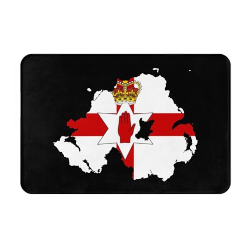 Flag Map of Northern Ireland Carpet Welcome Doormat, Anti