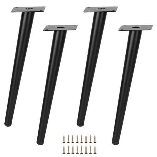DBREAKS 4 schuine meubelpoten, conische metalen poten, verstelbaar voor banken en tv-tafels, vervangende kastpoten, 30 cm