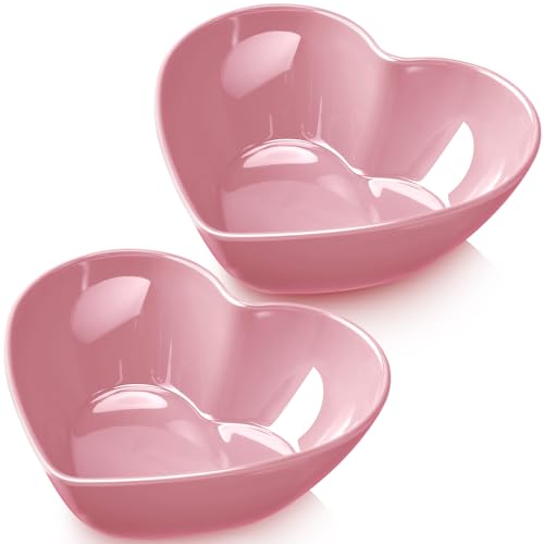 Layhit 2 Pcs Heart Shaped Bowl Valentine's Day Salad Heart Appeti...