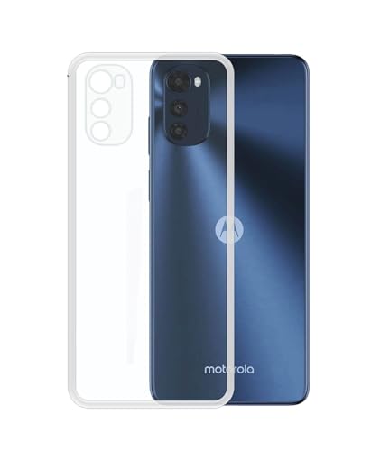 Image of COVERBLACK Soft Rubber Silicon Clear Case Back Cover Compatible for Motorola E32s - Transparent