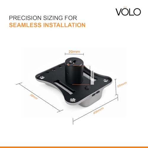 Image of VOLO Furniture Cupboard Lock 20mm - Black Matt Drawer & Cabinet Lock with Key, Secure Almirah Lock for Home & Office Furniture