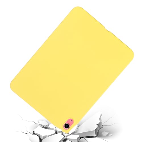 Coque iPad 10 antichoc et légère en silicone jaune 2022 - 4