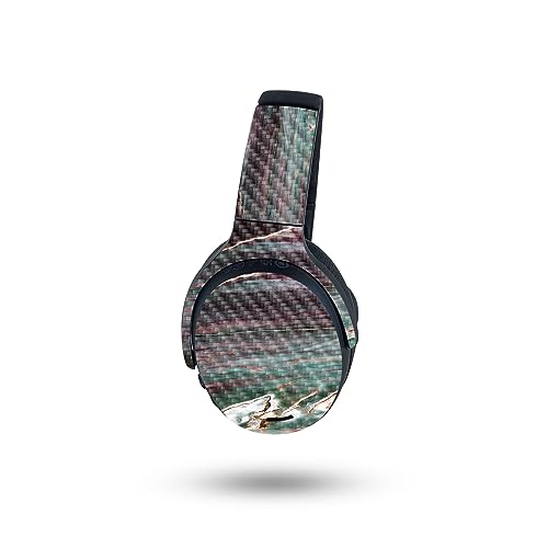 Image of MightySkins Carbon Fiber Skin Compatible with Skullcandy Crusher ANC 2 - Grunge Marble | Protective, Durable Textured Carbon Fiber Finish | Easy to Apply