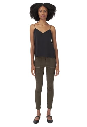 Image of Women's Allena Sleeveless Top - 100% Silk Camisole, Caviar, X-Small