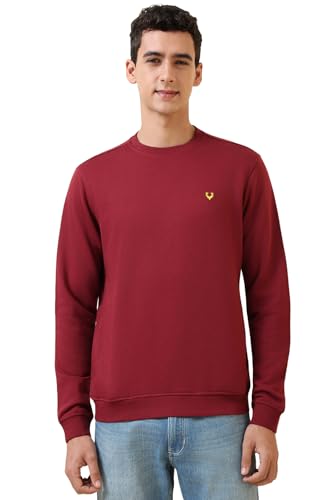 Allen Solly Men Casual Cotton Sweatshirt(ASSTORGPM88973_Maroon_M)