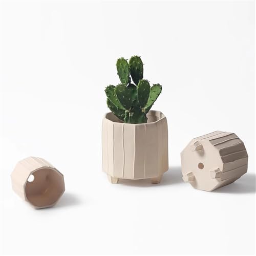Pot de fleurs à jambes courtes en céramique pour gain de place - 6