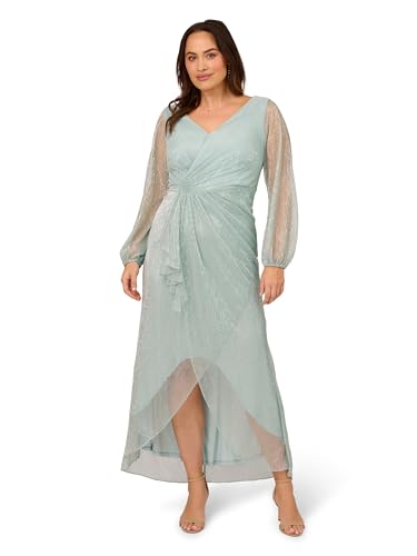 Image of Adrianna Papell Women's Metallic Mesh Gown