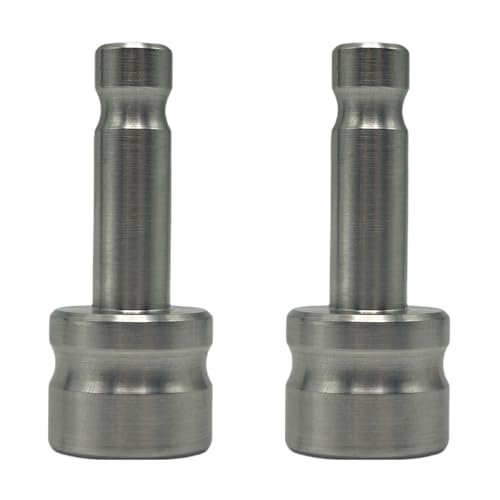 2 Pack Stainless Steel Swiss Style Snap on Connector to 5/8"-11 Female Thread Adapter for Leica Pism Adapter for GPS RTK Total Station Adaptor