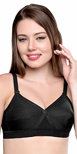 Image of TRYLO KPL Women's Cotton Non-Padded Bra Black /Black Currant /Butter SCOT /Coral /MARUN /Rasberry /Rose Gold /Nude /Sapphire /Skin /White 30 to 40 Available Cups C to I