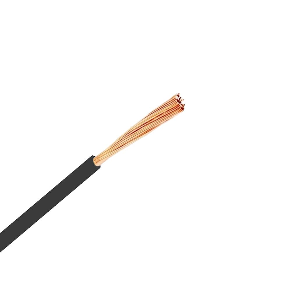 WITTKOWARE 1,5mm² H07V-K PVC Einzeladerleitung, Kabel feindrähtig (flexibel), Länge 100m, Farbe schwarz