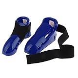 LOVIVER Erwachsene Fuß Schutz Karate Sparring Fuß Getriebe Sparring, Blau XL