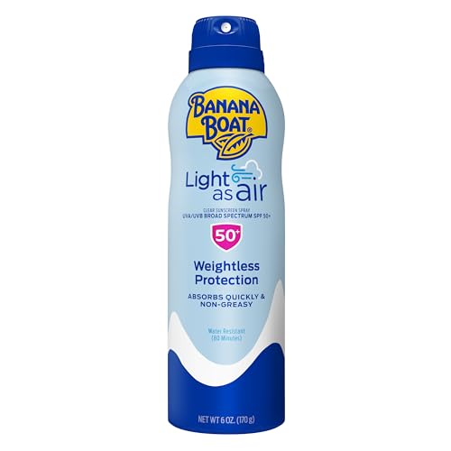 Banana Boat Light As Air Sunscreen Spray, SPF 50, 6 ounce (Pack o...