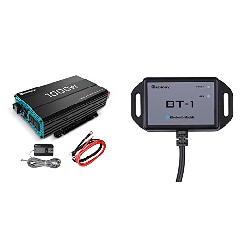 Image of Renogy 1000W Pure Sine Wave Inverter + Renogy Bluetooth Module Compatible with Rover/Wanderer/Adventurer Charge Controllers