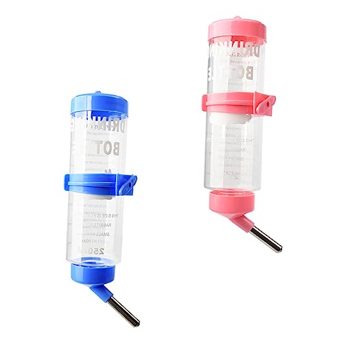 HANABASS 2Pcs Small Pet Drinking Containers Leakproof Chinchilla Water Bottles for Rabbits and Guinea Pigs Easy to Install Durable Pet Cage Water Dispenser
