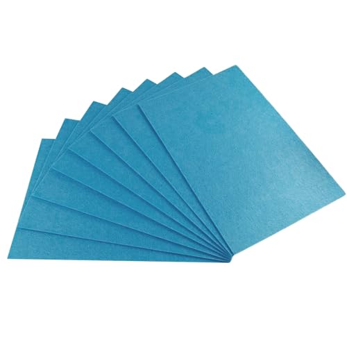 Image of Jtnohx Stiff Felt, 2mm Thick Felt Sheets for Crafts, 8 inchx12 inch Hard Felt Fabric Squares 8Pcs for DIY Projects (Blue)