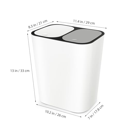 ABOOFAN Basurero Doble 15L para Cocina con Compartimentos miniatura 2