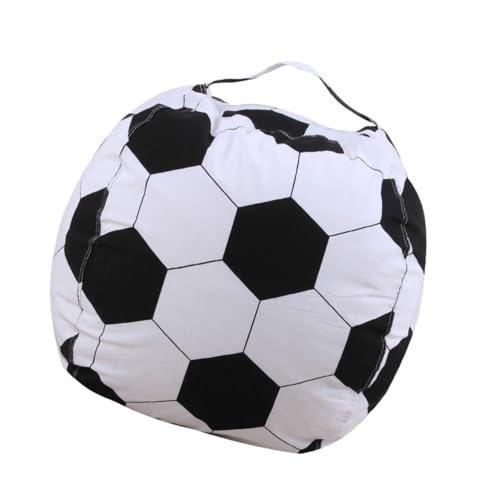 OUNONA Fußball-sitzsack aus Polyestermaterial Aufbewahrungstasche mit Reißverschluss für Spielzeug Decken Kissen und Kuscheltiere Befüllbar als Sitz- für Kinderzimmer