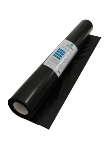 Handelskönig Baufolie schwarz 200 µ 2 x 25 m = 50 m² Folie Abdeckfolie Gartenfolie Teichfolie Unkrautfolie Mulchfolie