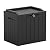 Greesum 100 & 31 Gallon Black Resin Deck Boxes for Patio Furniture, Garden Tools Storage