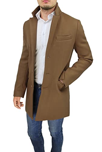 Manteau pardessus homme élégant confectionné avec finitions tailleur haut de gamme