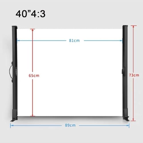 Pantalla para Proyector Manual de Mesa 40" 4:3 Retráctil miniatura 7