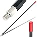 CB Radio Antenna 27MHz Whip Fiberglass Antennas Kit Heavy Duty 2’ Foot 24 Inch Black 1000 Watt Compatible with Vehicle Truck Car Mobile CB Radio