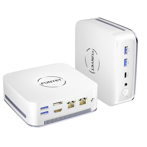 FUNYET Mini PC Windows 11 Pro, 8GB DDR4 RAM 512GB SSD N95 Procesador, Quad Core (hasta 3.4Ghz) Desktop Computer 4K, Soporte RJ45 2.4G/ 5.0G WiFi Gigabit Ethernet USB3.0 DP DC HDMI