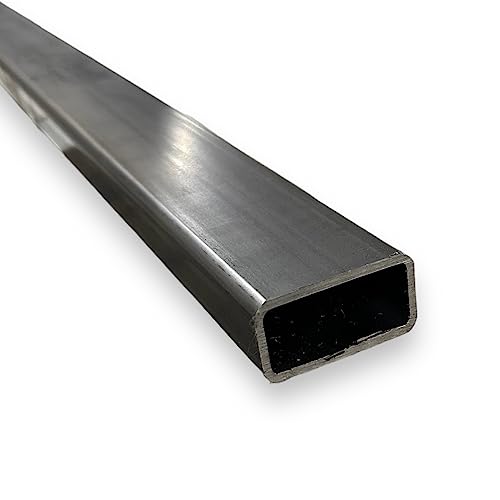 Mild Steel Box Section Square/Rectangular Hollow Section Pipes | 25mm 40mm 50mm x 2.5mm Wall Thickness (50 x 25mm, 100cm)