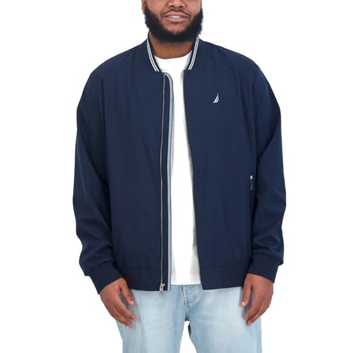 Image of Nautica Men's Lightweight Bomber Jacket - Wind & Water-Resistant, Regular, Big & Tall Sizes
