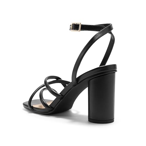 Arromic Women's Heeled Sandals - Chunky Block Heels, Strappy Square Open Toe Ankle Strap Dressy Party Wedding Prom Sandals for Women4