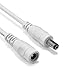 Davitu Electrical Equipments Supplies - 5.5mm x 2.1mm DC 12V Power Extension Cables Jack Plug Connectors 20AWG 2.5m DC Copper Wires for RGBWW LED Strip CCTV Camera - (Color: White)