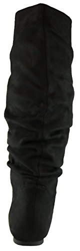 Cambridge Select Women's Slouchy Knee High Flat Boot (7 B(M) US, Black IMSU) - Image 3