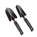 Gartengeräte-Set aus Eisen mit Gummigriff, ergonomisches Gartengeräte-Set for Pflanzen, Graben und Jäten