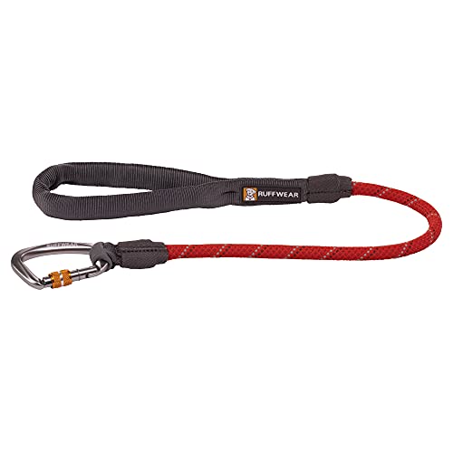 RUFFWEAR Correa Corta para Perros Knot-a-Long con Mosquetón de Seguridad, 0.76m Largo, Rojo Zumaque