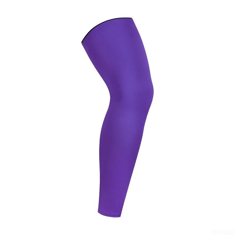 Rodillera protectora para deportes y fitness, manga de elastano ajustable con amortiguación de silicona, diseñada para hombres y mujeres que participan en baloncesto y correr (M morado)