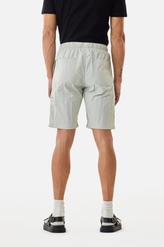 Image of SNITCH Men Casual Shorts | Regular Fit Mid Rise Solid Design | Lightweight 100% Nylon with Smooth Texture & Utility Pockets for Summer & Casual Wear