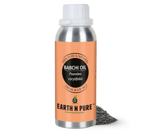 Image of Earth N Pure Babchi Oil (Psoralea Corylifolia) | Cold pressed and Undiluted For Skin, Pigmentation, Vitiligo & Uneven Skin Tone - 250ML