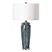 Uttermost Maira Heather Blue Embossed Ceramic Table Lamp
