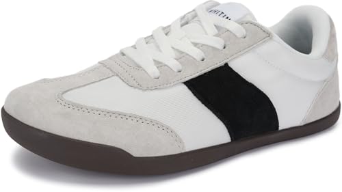 Image of WHITIN Women's Wide Toe Box Barefoot Shoes Minimalist Sneakers W601 | Breathable Mesh Comfort, Natural Walking Feel, Cool All-Day Wear, Daily Walking, Shopping, Travel,Weekend Getaways