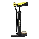 Cuerpo de aluminio MICHELIN Mini Bomba de Aluminio 2 en 1 con manómetro Negro y Amarillo