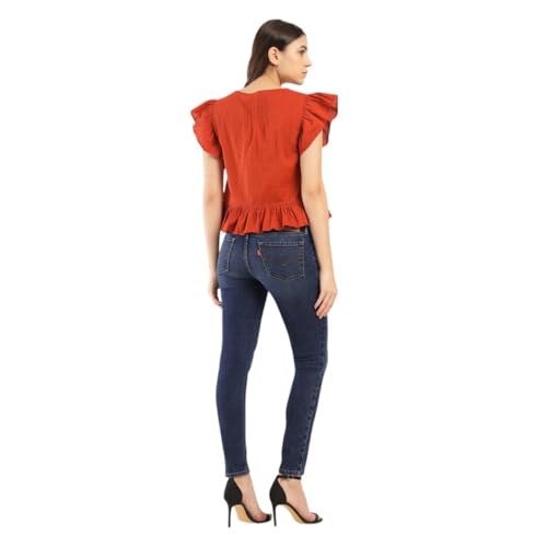 Image of Women's Mid Rise 711 Skinny Blue Jeans
