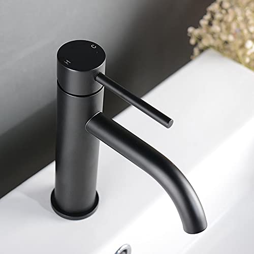 Robinet mélangeur eau froide et chaude or rose pour vasque moderne