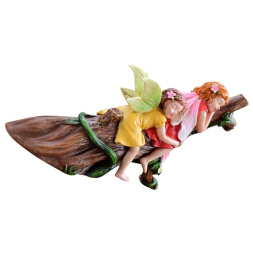 Statue de fée artisanale en résine de qualité supérieure pour ornement chic de maison