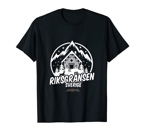 Riksgränsen Sverige Sweden Ski Resort Riksgränsen T-Shirt, Black